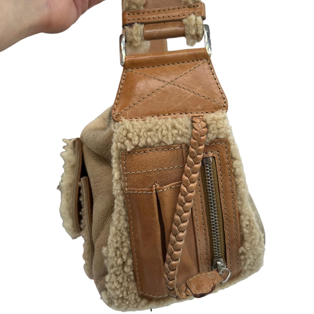 Christian Dior Shearling Sheepskin Mouton Shoulder Bag