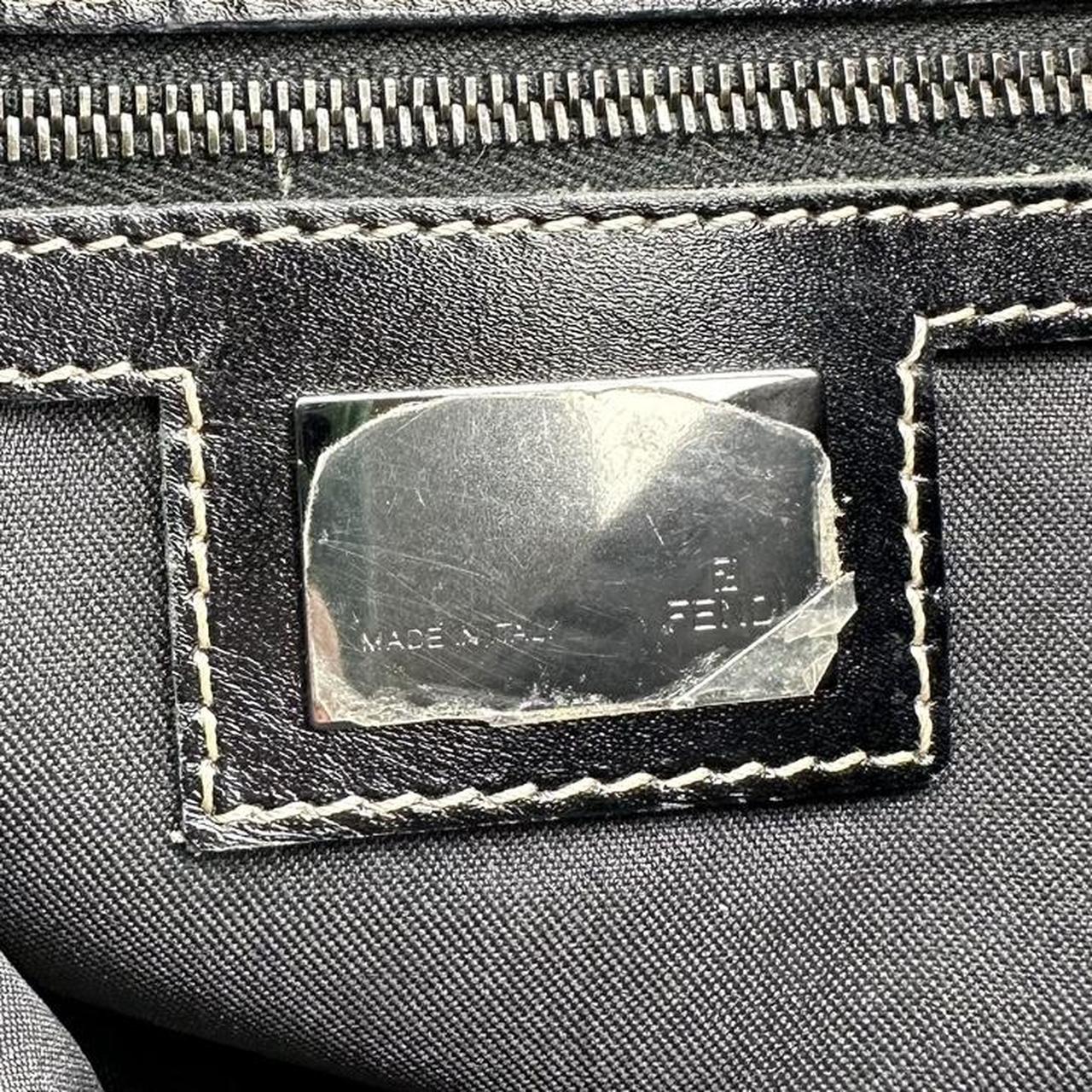 Fendi Black Zucchino Monogram Shoulder Bag
