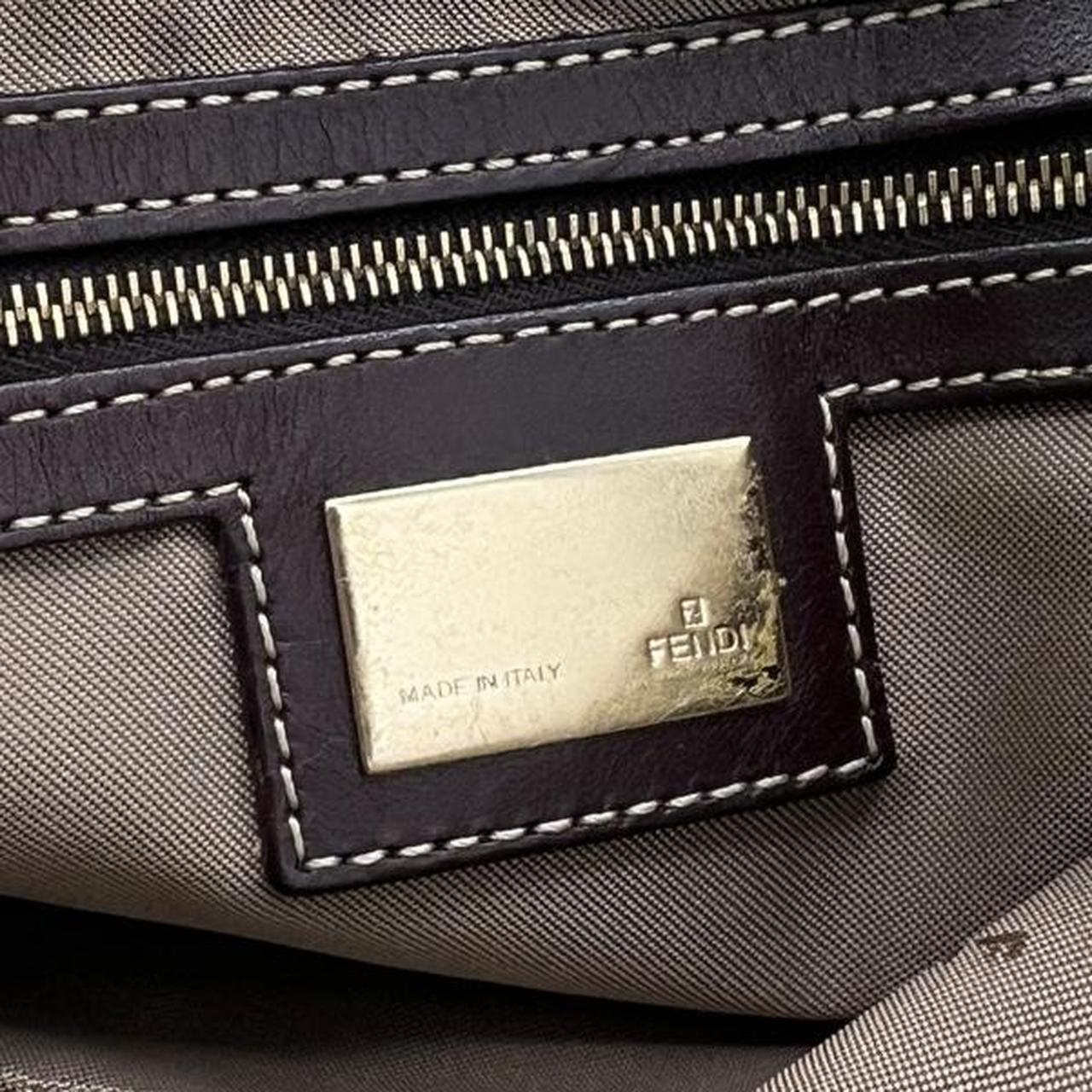 Fendi Khaki Green Zucca Logo Mama Baguette Shoulder Bag
