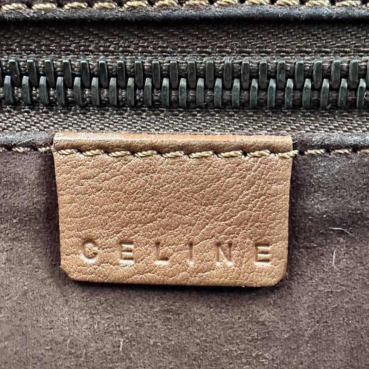 Celine Brown Leather Buckle Shoulder Bag