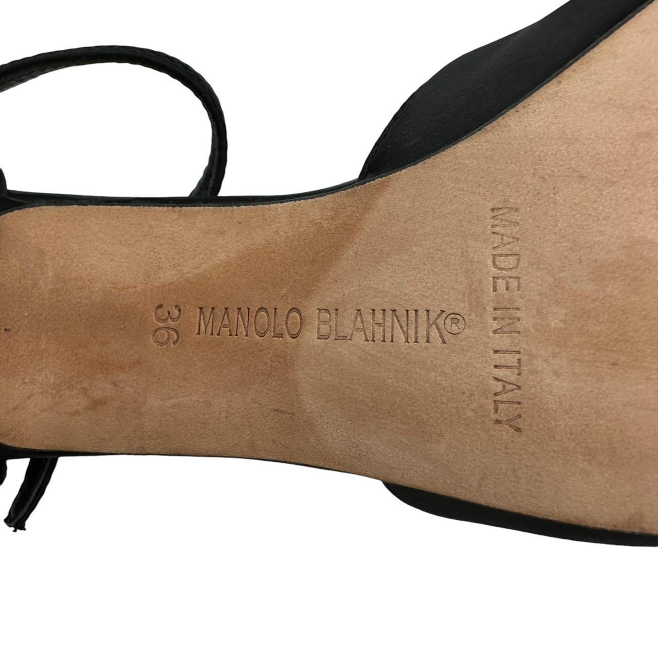 Manolo Blahnik Black Silk Crystal Starfish Heels - Outfit Repeater