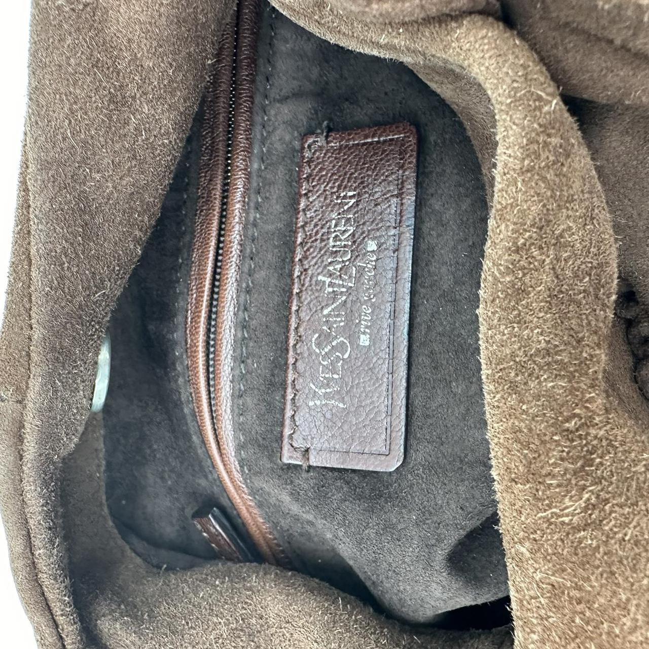 Yves Saint Laurent Brown Suede Nadja Rose Shoulder Bag - Outfit Repeater