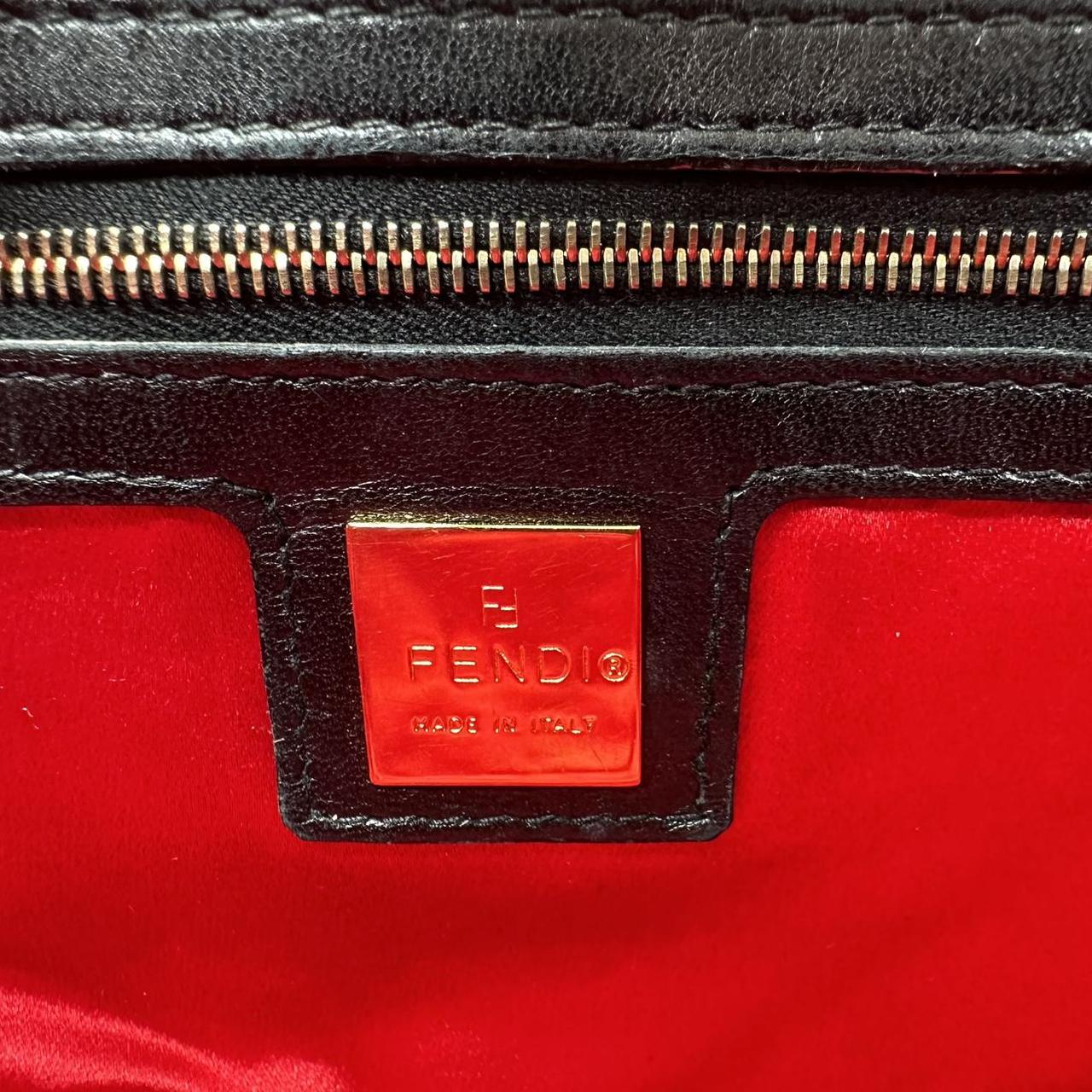 Fendi Black Suede Logo Handle Mini Tote Bag - Outfit Repeater