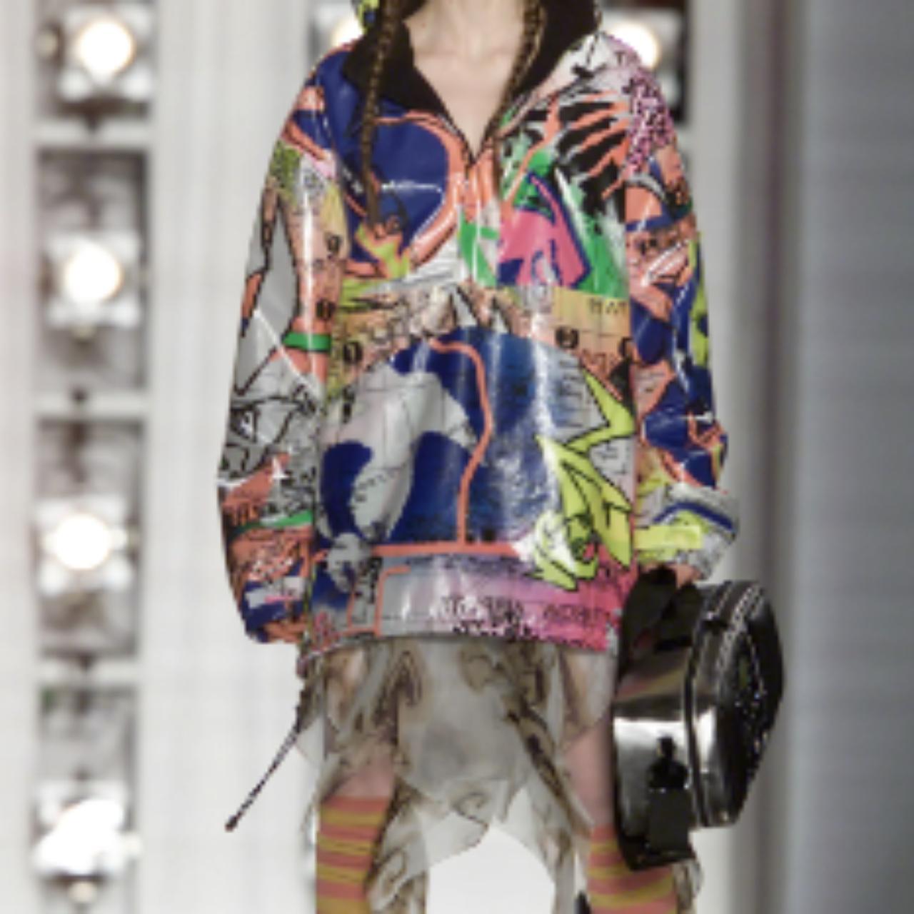 Christian Dior By John Galliano Summer 2001 Neon Techno Map T-Shirt - Outfit Repeater