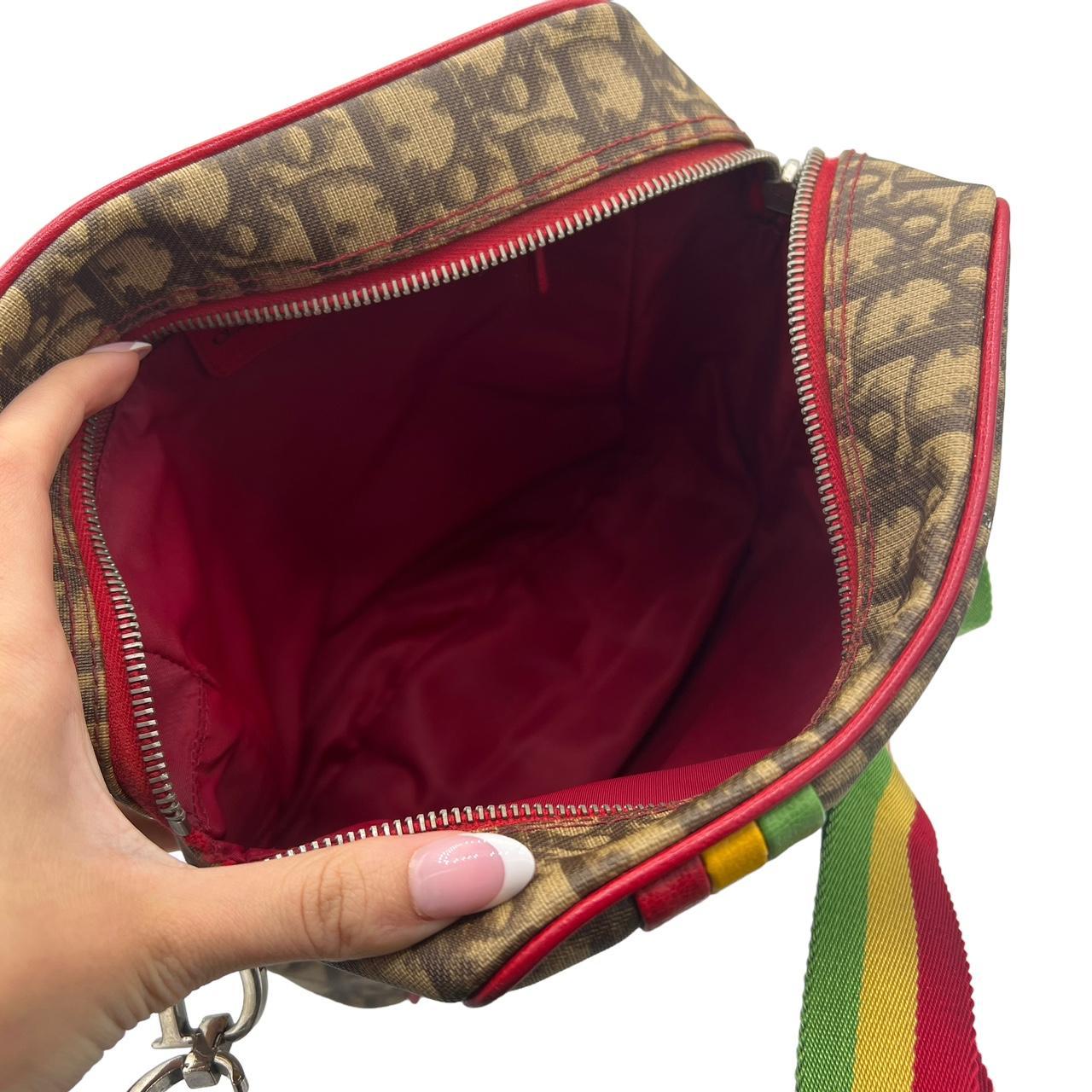 Christian Dior Crossbody Bag Rasta Trotter Print Brown