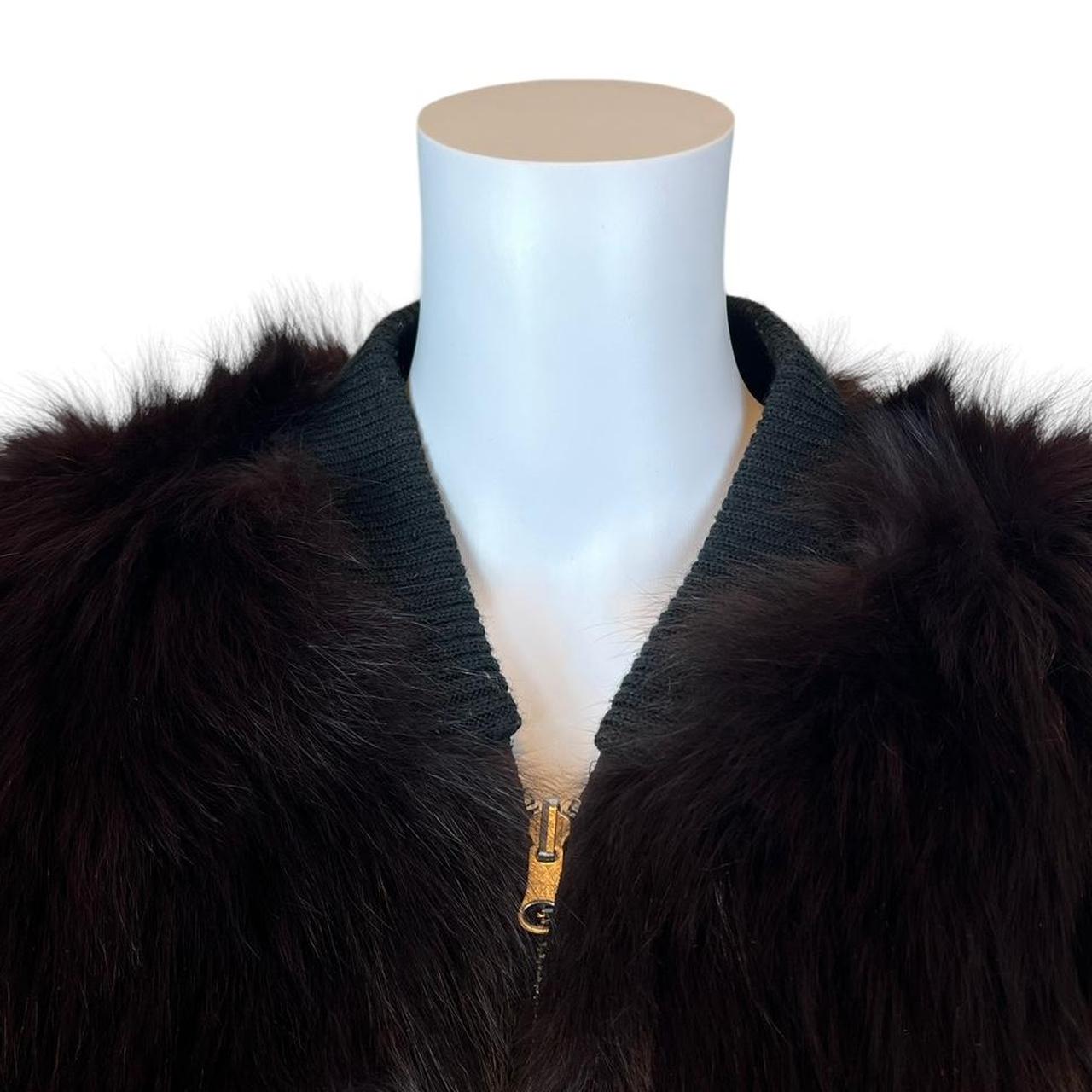 Jean Paul Gaultier Reversible Burgundy Fur Coat / Blue Satin Bomber Jacket - Outfit Repeater