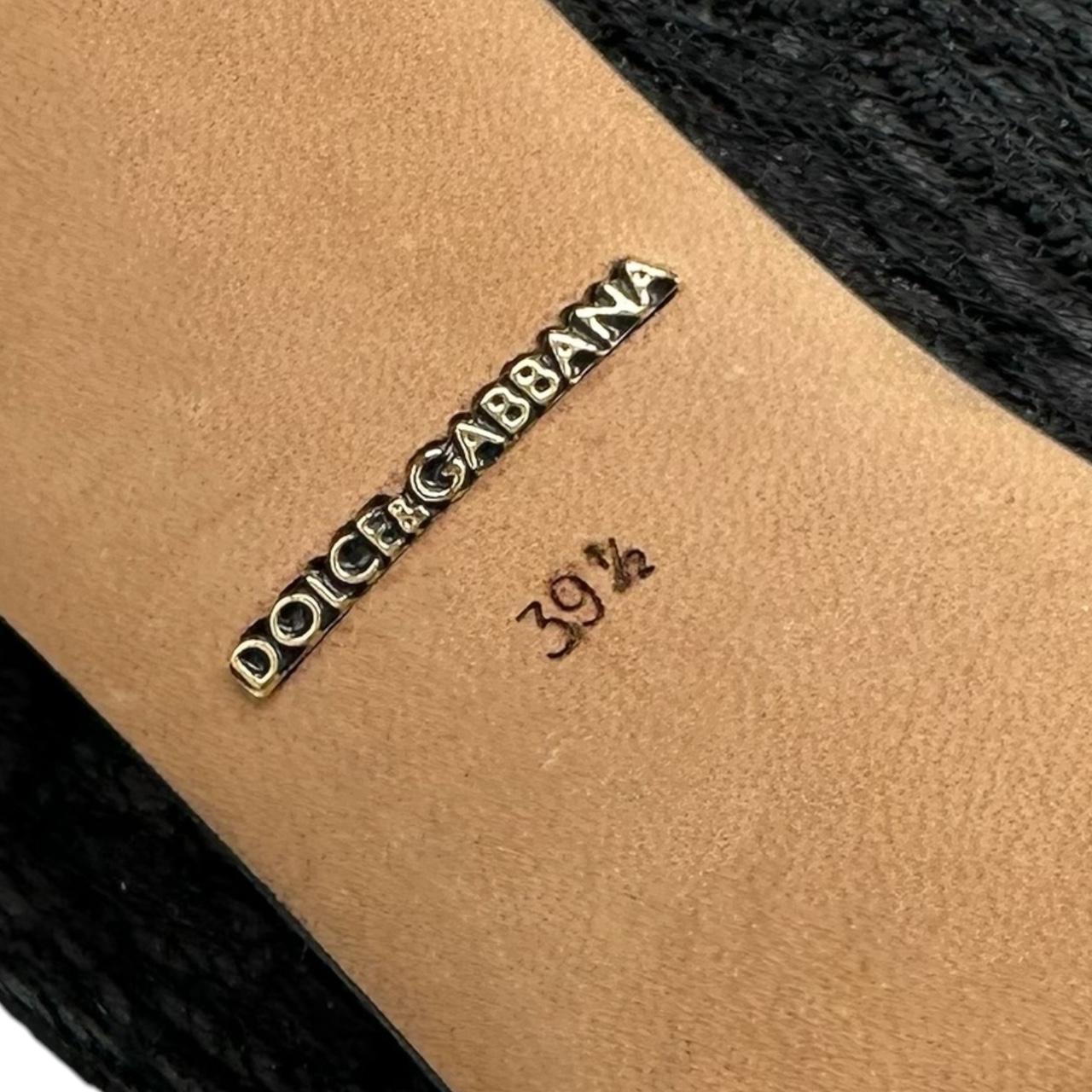 Dolce & Gabbana Black Lace Heeled Knee-High Boots