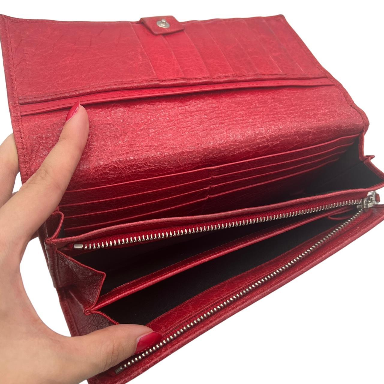 Balenciaga Red Leather City Wallet