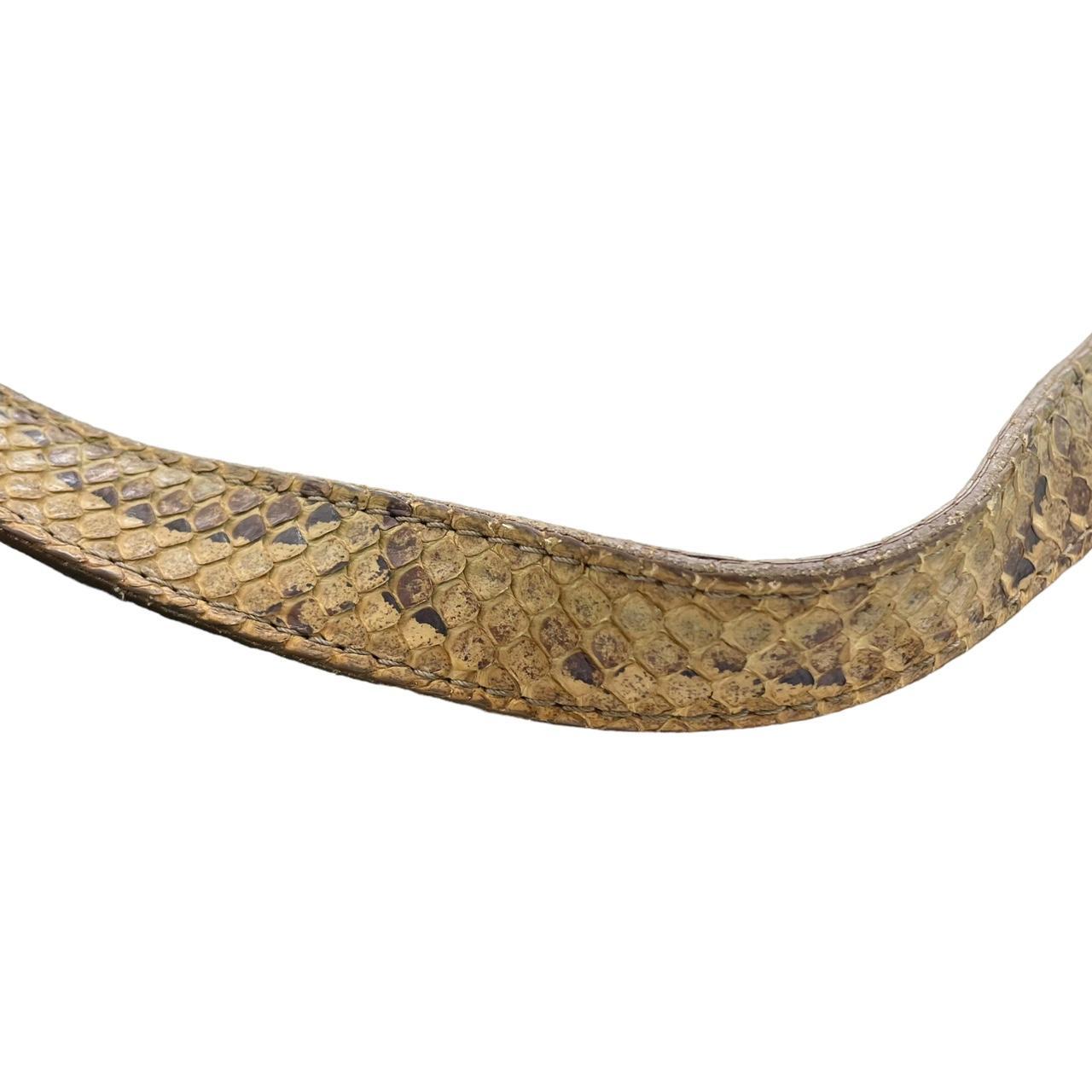 Fendi Denim Python Mama Baguette Shoulder Bag