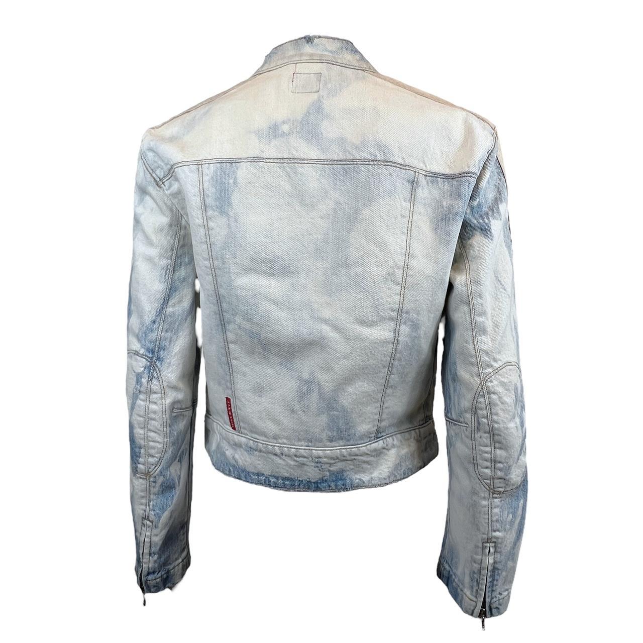 Miss Sixty Acid Wash Denim Biker Style Jacket