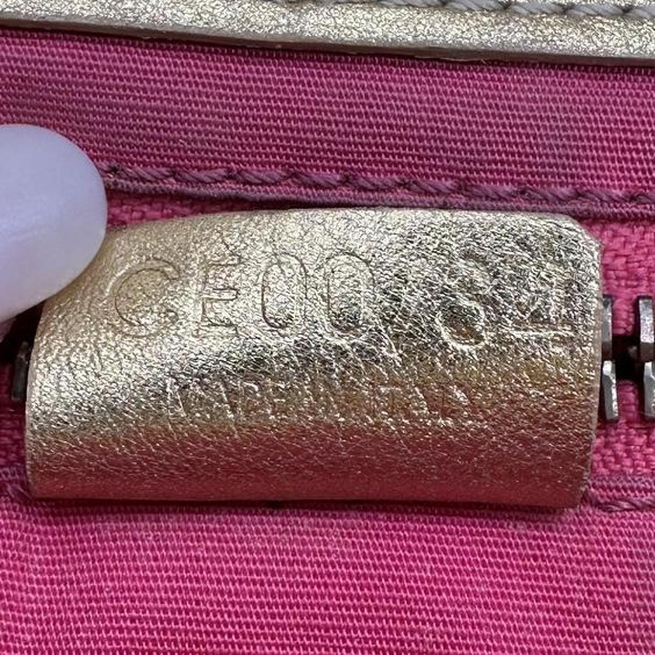 Celine Pink Gold Monogram Shoulder Bag