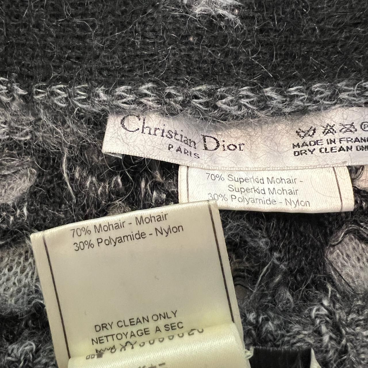 Christian Dior by John Galliano F/W 2000 Black/ Gray Open Knit Distressed Sweater and Scarf - Outfit Repeater