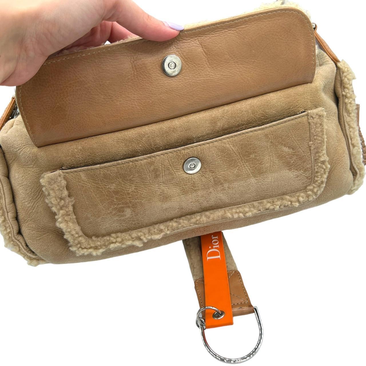 Christian Dior Shearling Sheepskin Mouton Shoulder Bag
