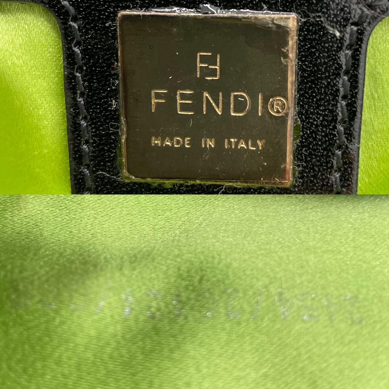 Fendi Fringe Baguette Shoulder Bag Embroidered Beaded
