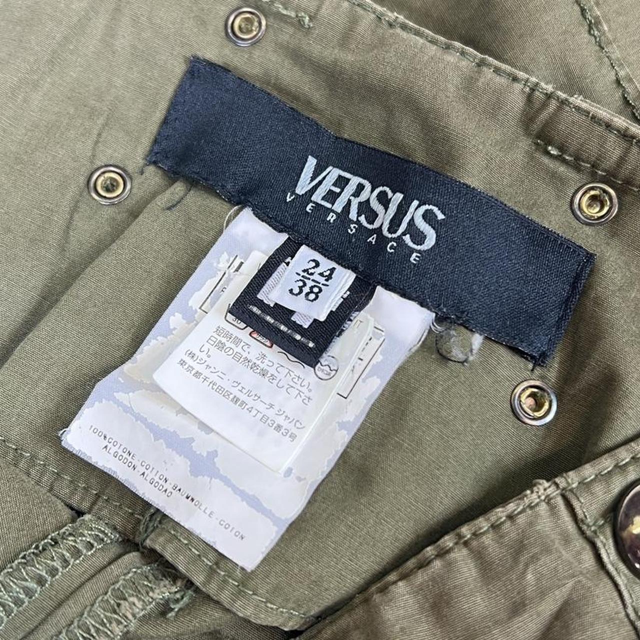 Versus Versace Khaki Green Studded Convertible Cargo Pants / Capris