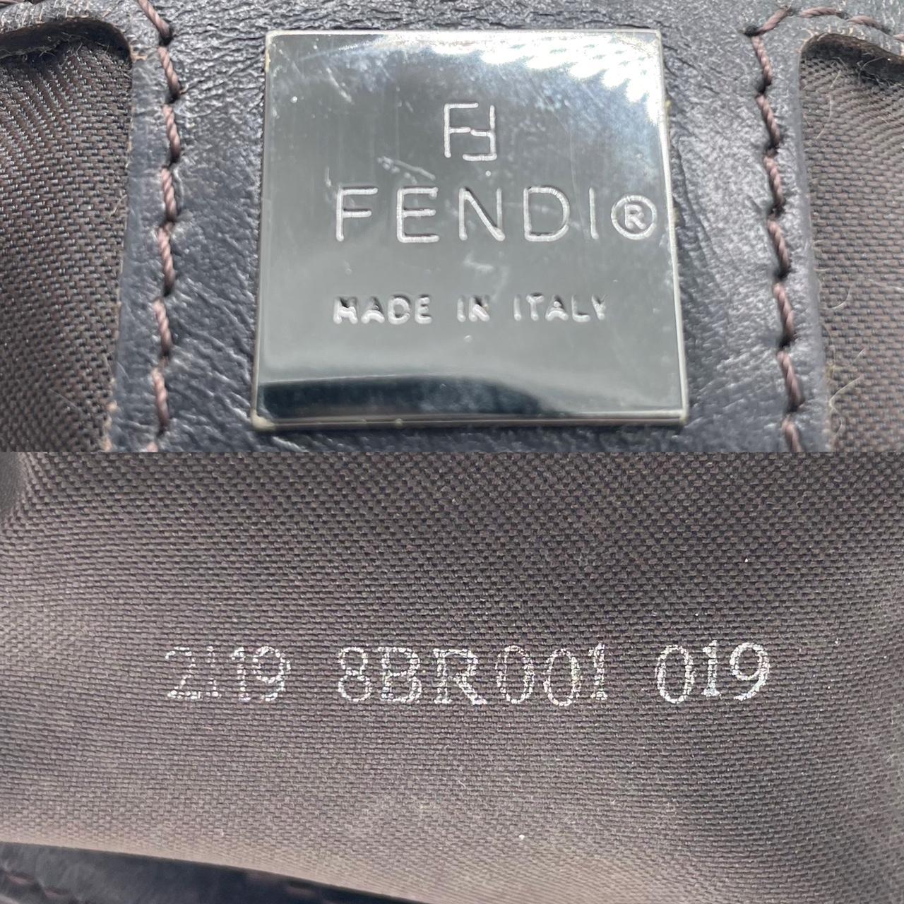 Fendi Tan Zucca Baguette Shoulder Bag