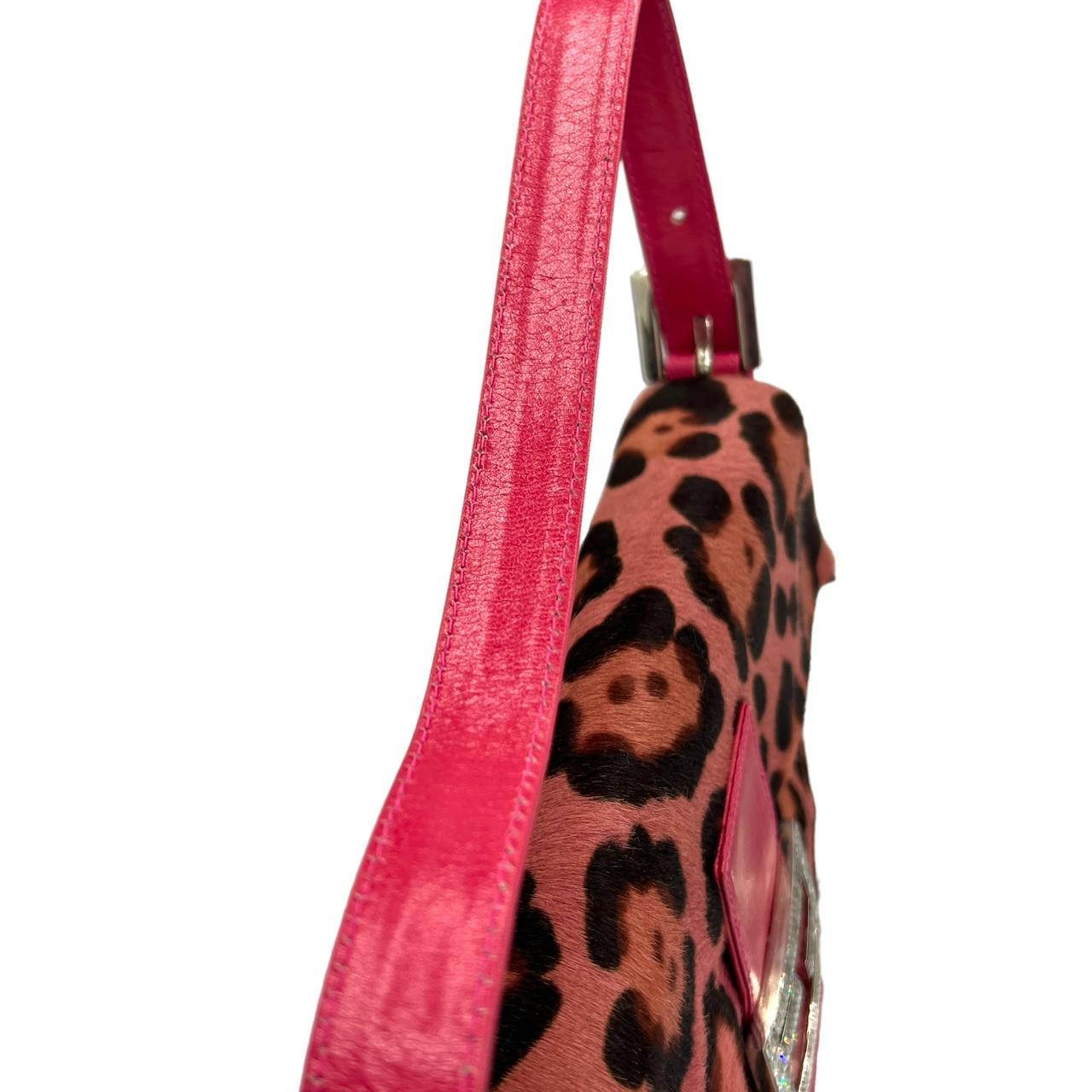 Fendi Hot Pink Leopard Print Baguette Shoulder Bag - Outfit Repeater
