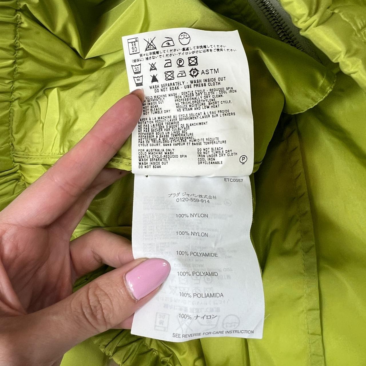 Prada Sport Cropped Nylon Jacket Lime Green