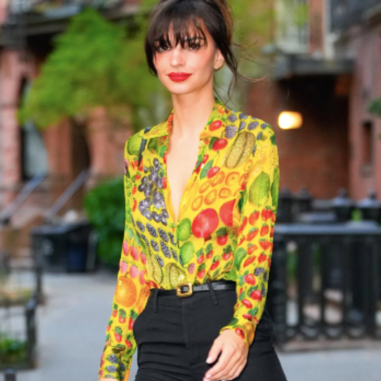 Gucci By Tom Ford S/S 1996 Silk Fruit Print Blouse Top - Outfit Repeater