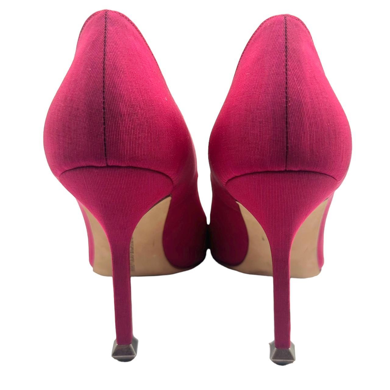 Manolo Blahnik Hot Pink Crystal Embellished Pointed Toe Heels - Outfit Repeater
