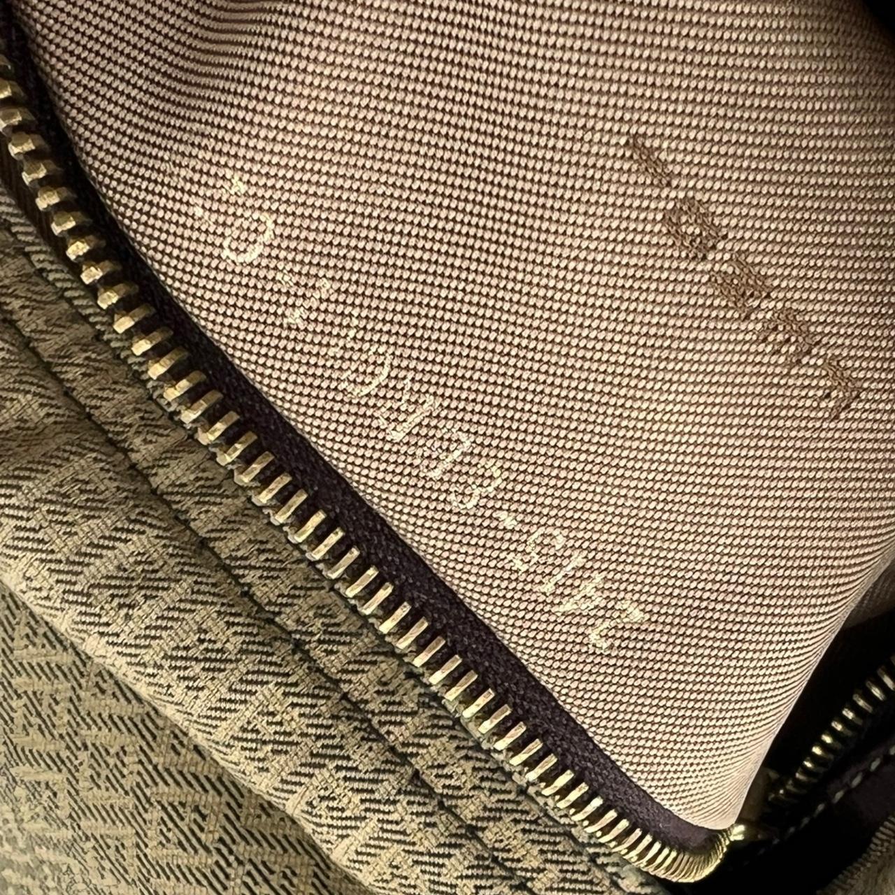 Fendi Khaki Green Zucca Logo Mama Baguette Shoulder Bag