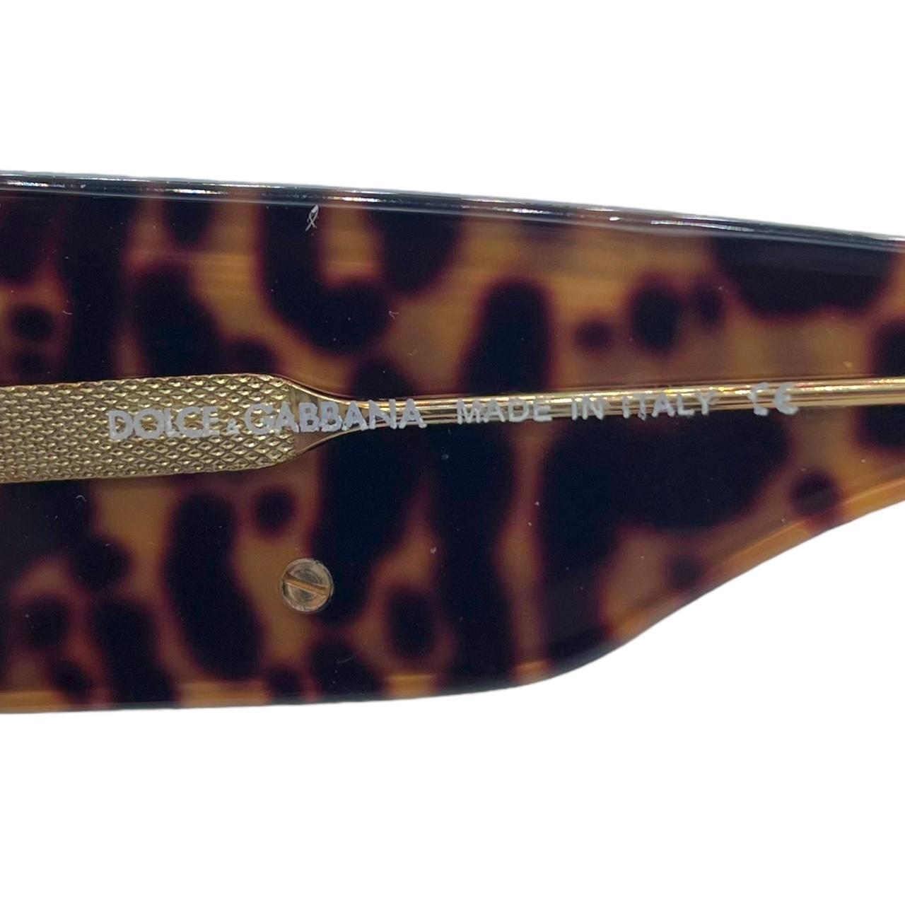 Dolce & Gabbana Leopard Print Oversized Sunglasses