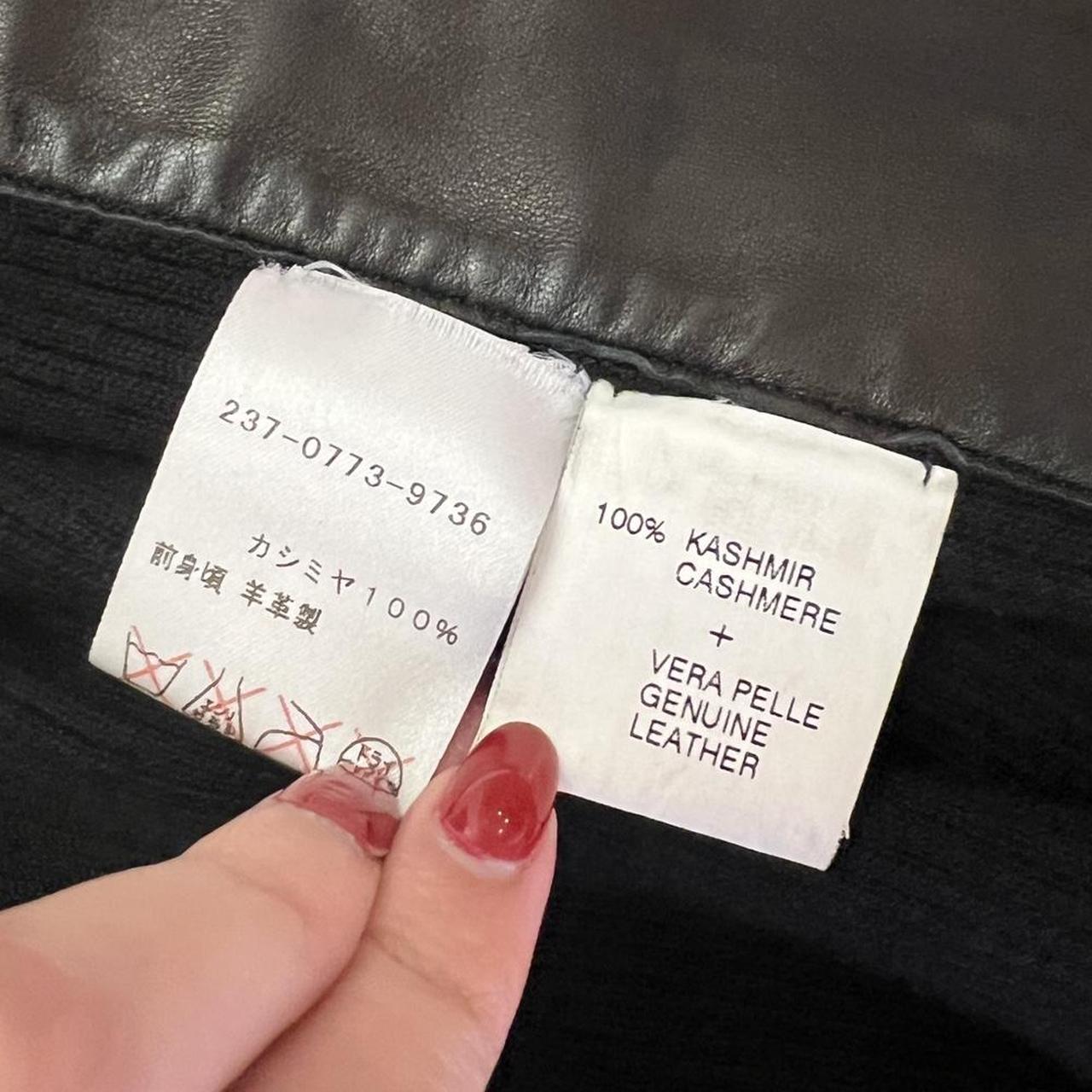 Gucci Black Leather Cashmere Jacket