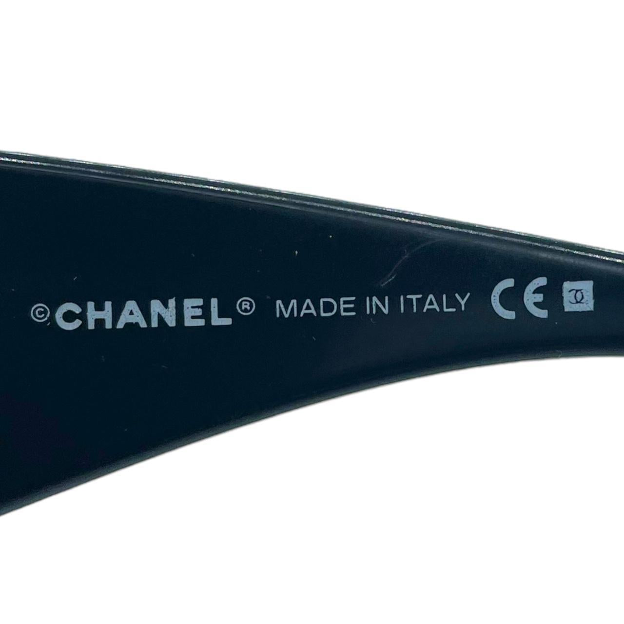 Chanel 5088 Gradient Sunglasses Black Crystal Logo