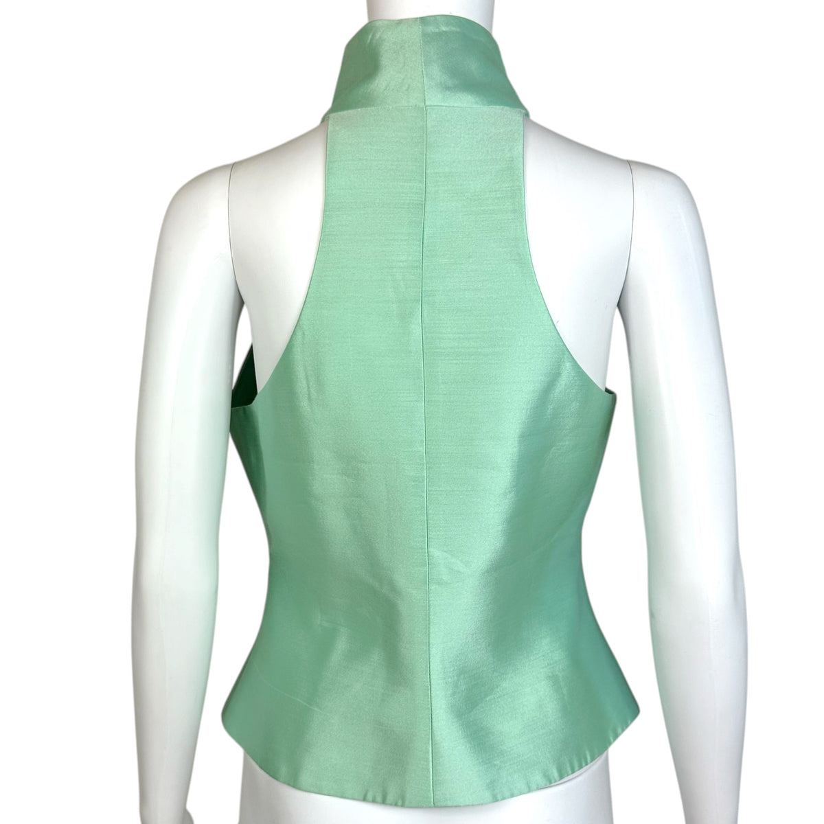 Fanci Club Mint Green Zip-Up Sleeveless Top Size S