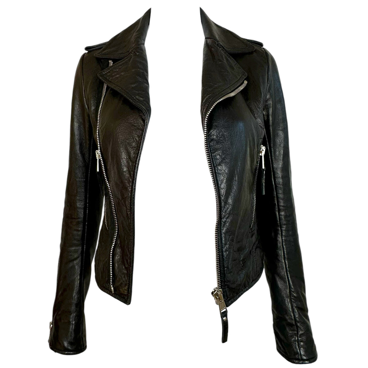 Balenciaga F/W 2012 Black Leather Moto Jacket