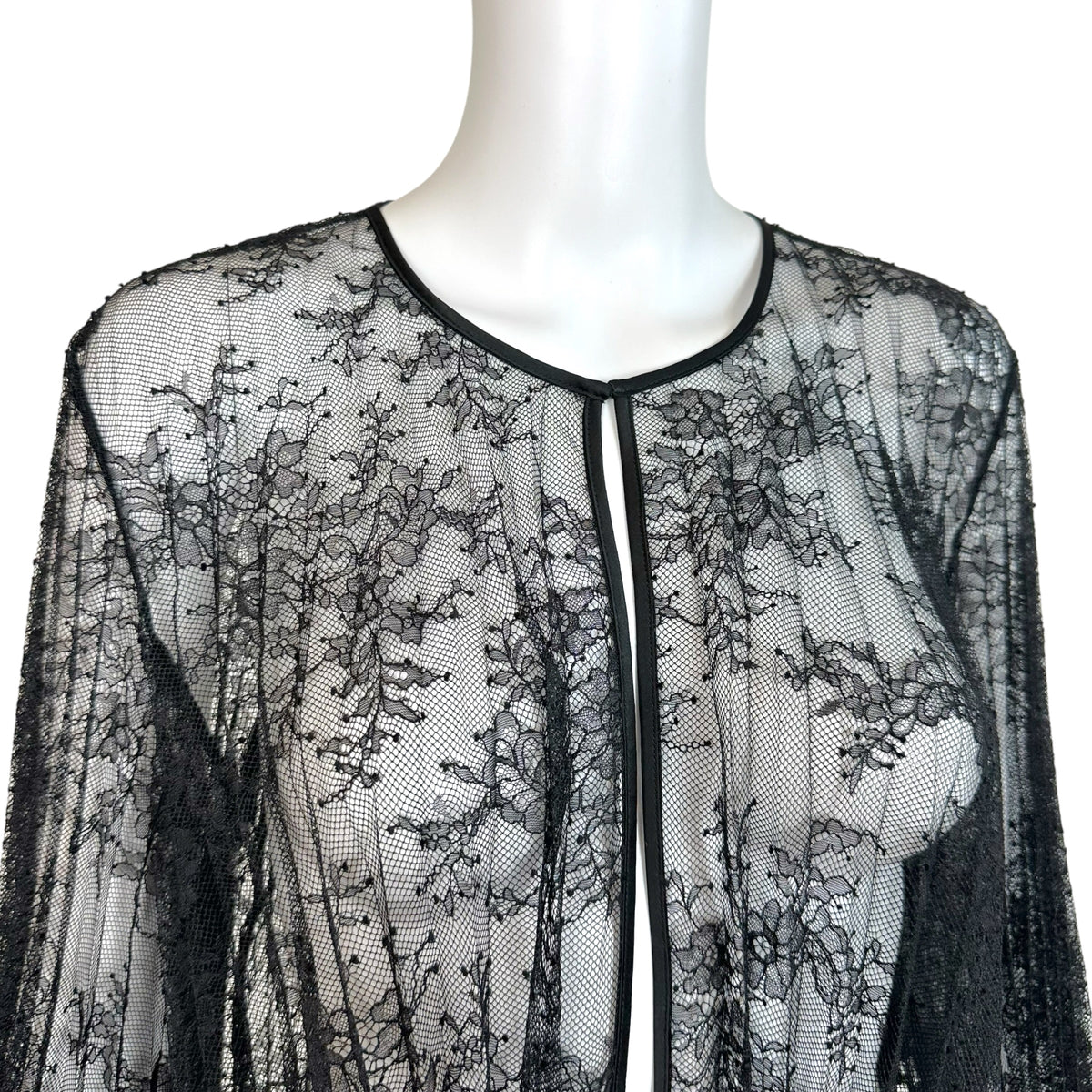 Blumarine Black Lace Cropped Bolero Cardigan