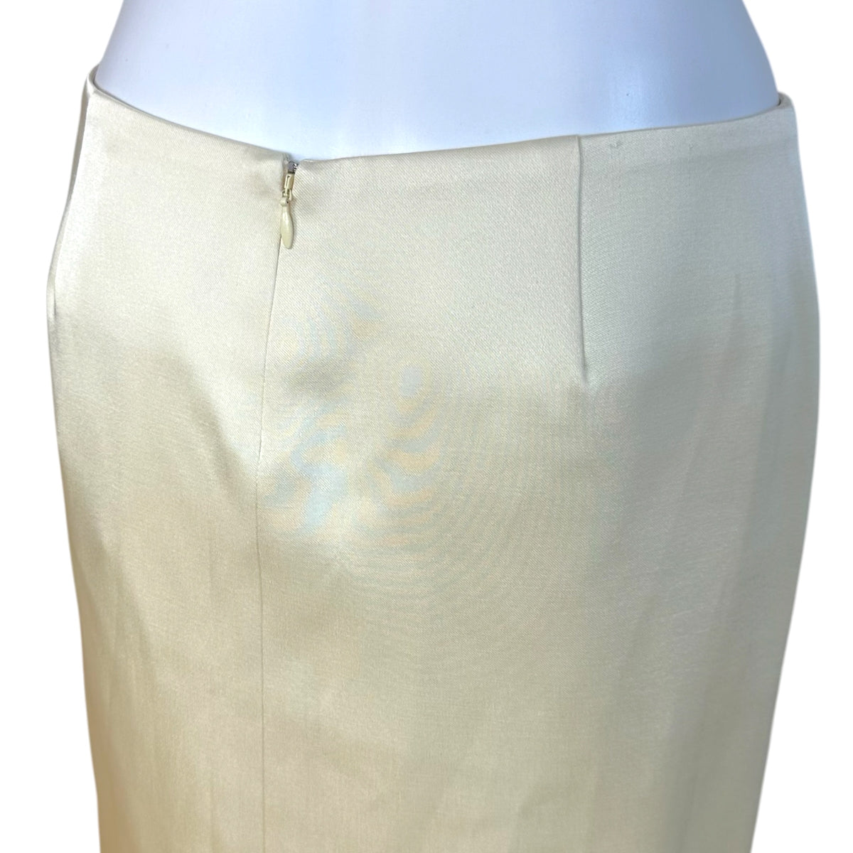 Fanci Club Pale Yellow Satin Maxi Skirt