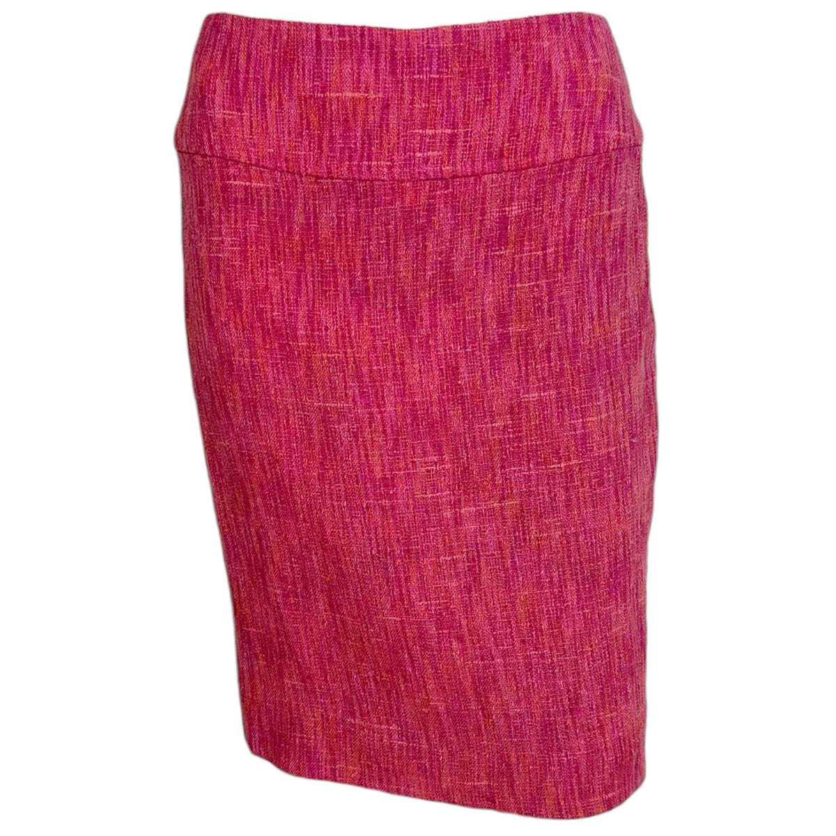 Dolce & Gabbana Pink Orange Tweed Midi Skirt
